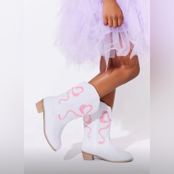 Lola and The Boys CRYSTAL BOW COWGIRL BOOTS - Picture 2 of 5